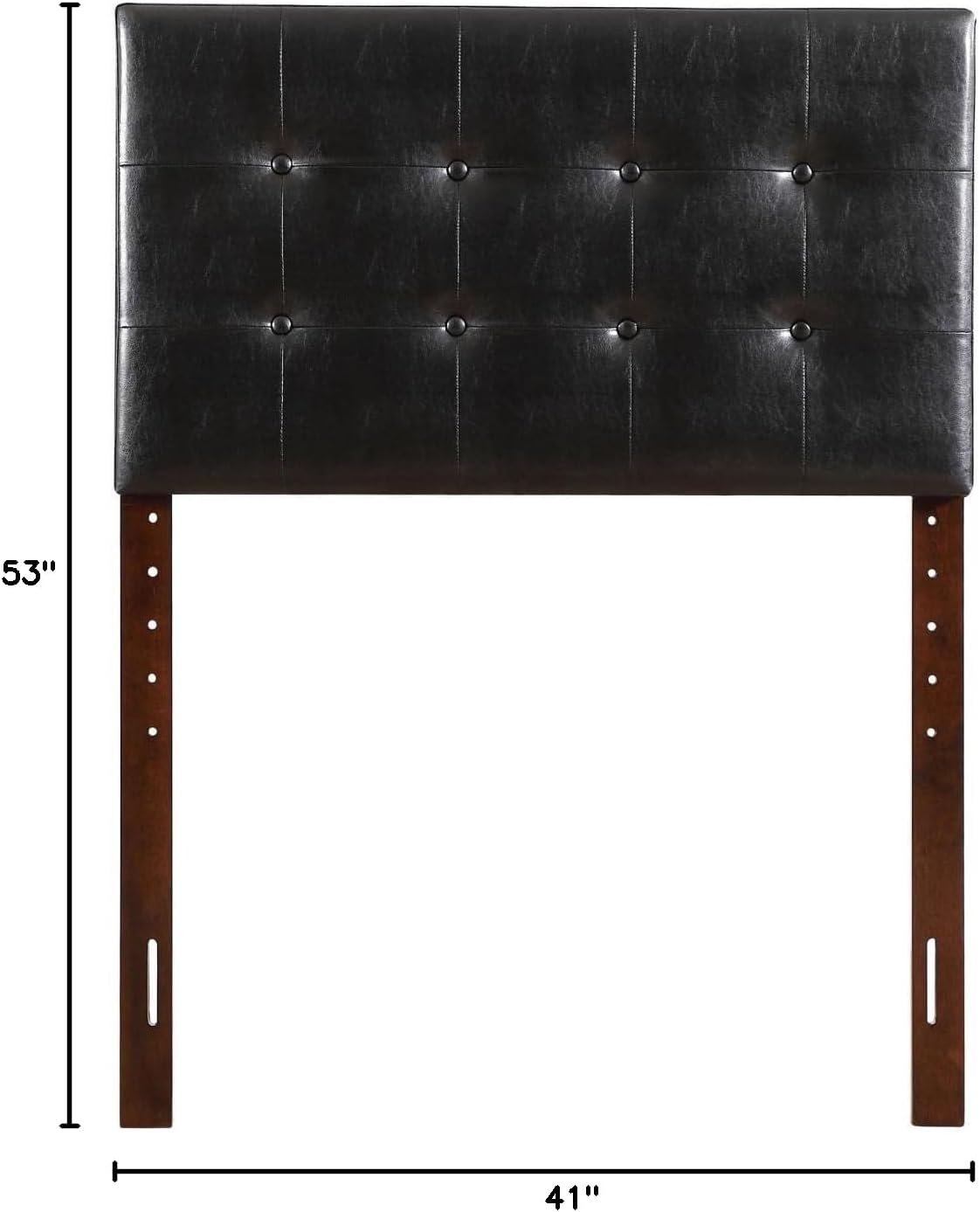 Indoor Modern Home Decorative Super Nova Black Twin Upholstered Tufted Panel Headboard
