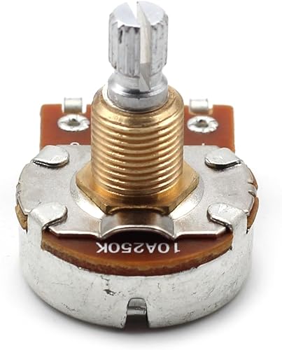 Miniatura 5 de Potenciómetro Bourns 250k - Eje dividido corto, cono de audio, olla de guitarra de baja fricción (3x)
