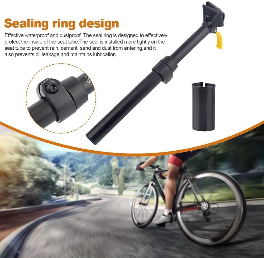 Tige De Selle Amortisseur 30.9/31.6mm Soiseau de vélo Post Réglable Long Long Manuel Alliage d'alliage d'alliage d'alliage d'aluminium Douille de Tige Selle vélo