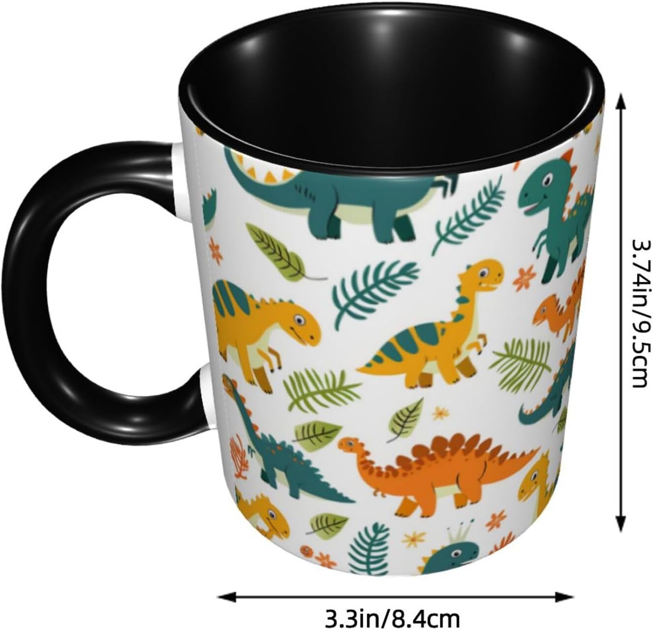 Dinosaur Coffee Mug Funny Ceramic Tea Cup With Handle Dishwasher Microwave Safe for Women 11oz Porcelain Mugs - Image 2