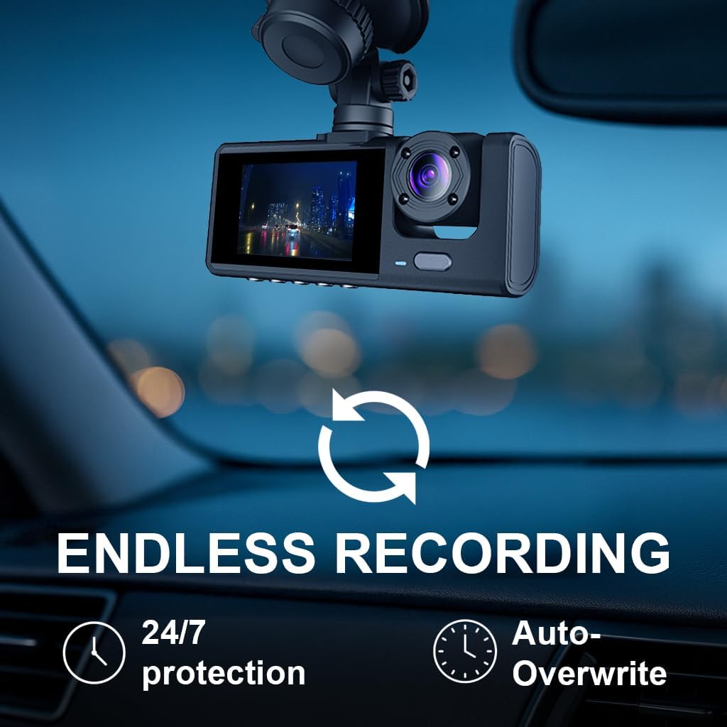 I-Hawk Defender Dash Cam showing endless recording feature