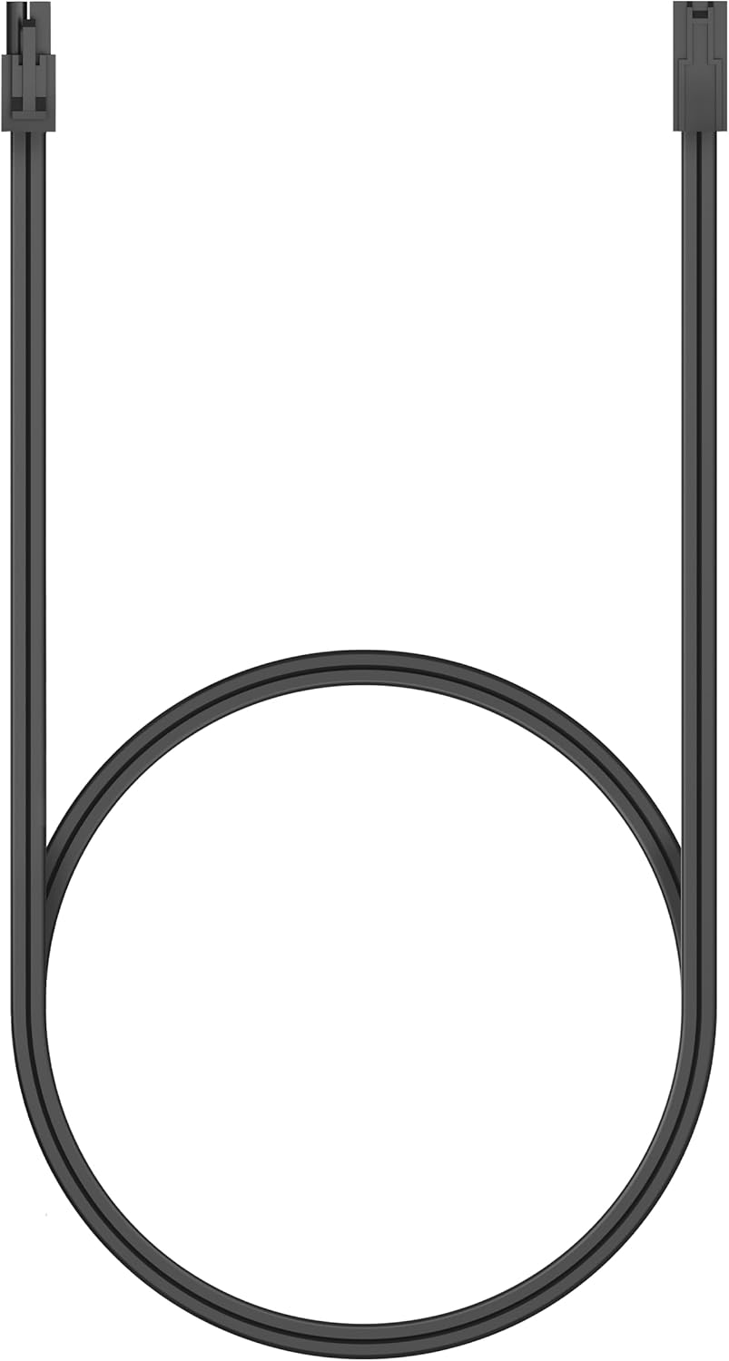 GetInLight Connecting Cable for Puck Light IN-0107 & IN-0105 Series, Under Cabinet Lighting IN-0108 & IN-0109 Series, 2-Conductor, 2-Conductor, Black Color, 60-inch, JC2-60-BK