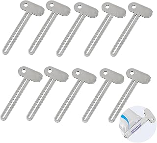 10 Pack Acrylic Paint Tubes Squeezer Toothpaste Squeezer Stainless Steel Tube Roller Wringer for Watercolor Paint Set Water Colors Tubes Oil Color Paint Whitening Toothpaste Moisturizing Cream