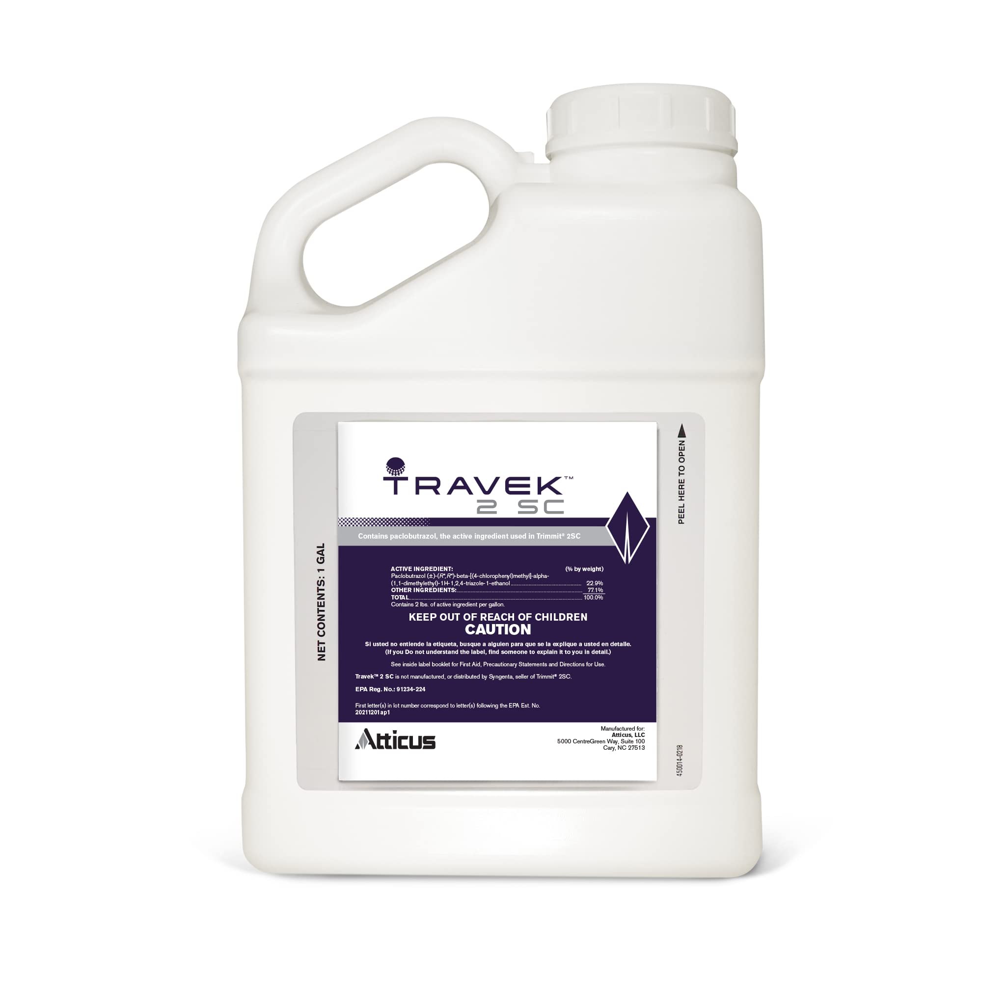 Atticus Travek 2 SC Plant Growth Regulator for Lawn (128 OZ) - Slow Turfgrass Growth, Suppress POA - Paclobutrazol 22.9%