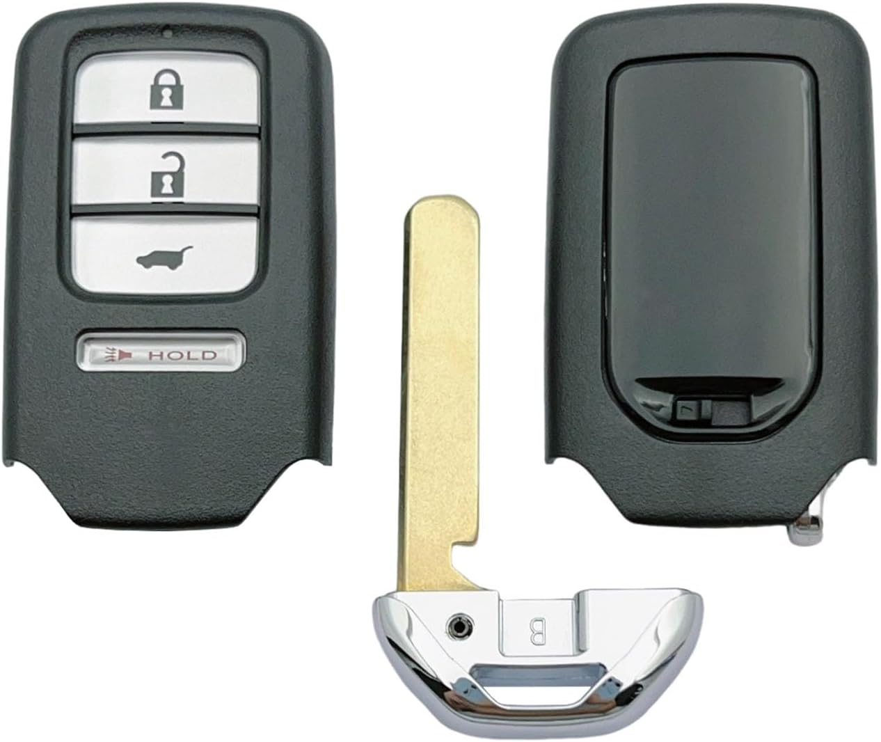 Replacement Key Fob Shell Case Fits for Honda HRV 2016 2017 2018 2019 2020 2021 / Honda Fit EX EX-L EX-LH 2018-2020 Keyless Entry Remote Control 4 Button Flip Key Pad Cover (Honda-b)