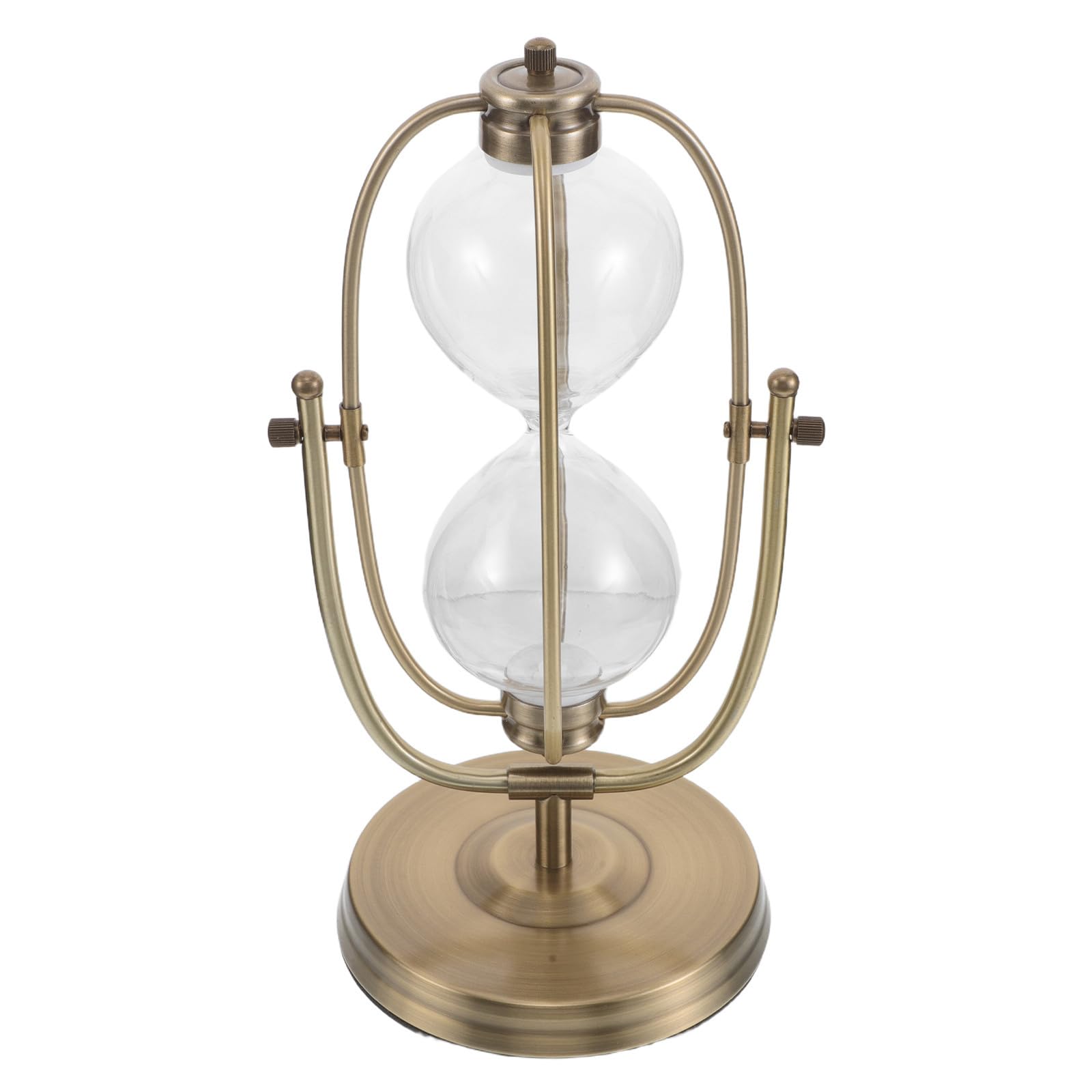 Sablier avec rotation 360° vintage UPKOCH en verre et alliage d'exception