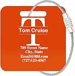 Personalized Luggage Tags for Suitcases,Custom Acrylic Tags with Hole & Steel Loop for Travel,Backpacks,Golf,Bagwine Cup,Waterproof (Black)
