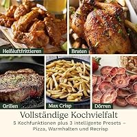Cuisinart ClearView 3.8L Compact Glass Air Fryer, Simple Touch Control | 3 year Guarantee I 5-in-1 | Space saving design I Glass Basket & Lid I PFAS-free I Dishwasher safe – Ansicht 6