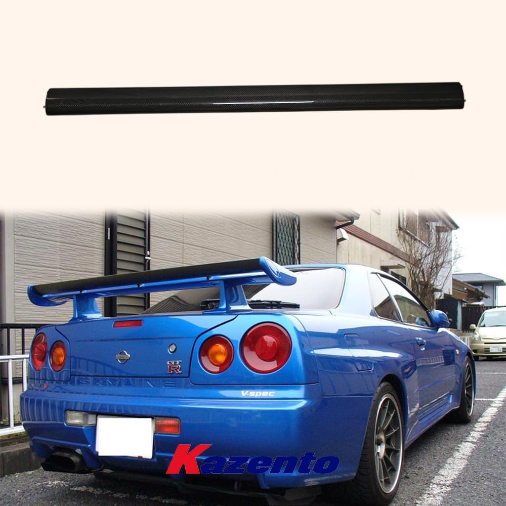 for Nissan Skyline R34 GTR Ni Style Spoiler Rear Small Blade(for Fiber Glass OEM Spoiler) Carbon Fiber Car Body Parts Kits