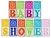 Paper Full of Wishes I Plastic Papel Picado Banner I Baby Shower Two Piece Banner Set I Multi-Color Large Letrero Banner for Mexican Baby Shower Celebrations