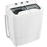 Pataku Portable Washing Machine, 17.6 Lbs Compact Mini Washer and Dryer Combo,Twin Tub Laundry Washer with Spin Cycle, Soaking Function Ideal for Apartment, Dorms, RVs Camping, Grey