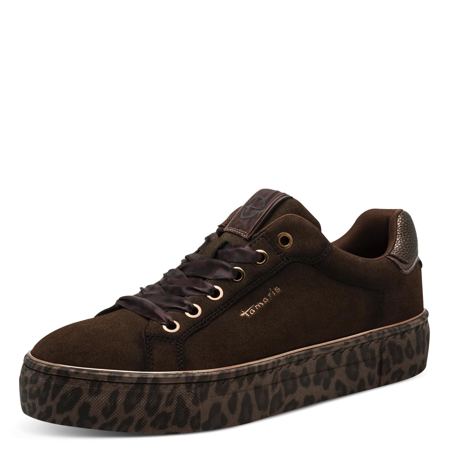Tamaris Women's Low Trainers, Brown (Mocha/Leopard), 37