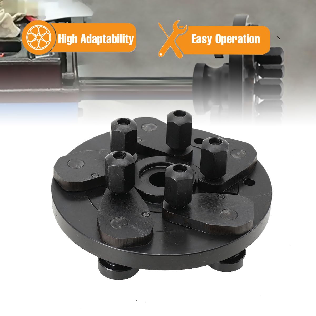 Universel Adaptateur pour Jantes pour équilibreuse, Machine déquilibre Universelle pour changeurs de pneus de 40 mm, Adaptateur de Plaque de Doigt déquilibrage à 5 Pattes,
