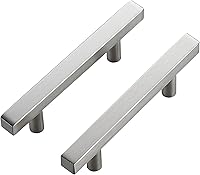 Vista 10 de Ravinte Paquete de 55 tiradores cuadrados de 6 pulgadas de acero inoxidable negro mate para cajones de cocina, manijas de gabinete de 6 pulgadas