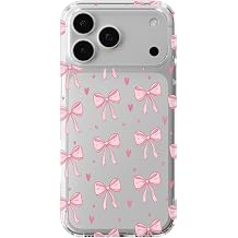 iPhone 17 Pro Max ile Uyumlu Pembe Fiyonk Desenli  effaf Telefon K l f