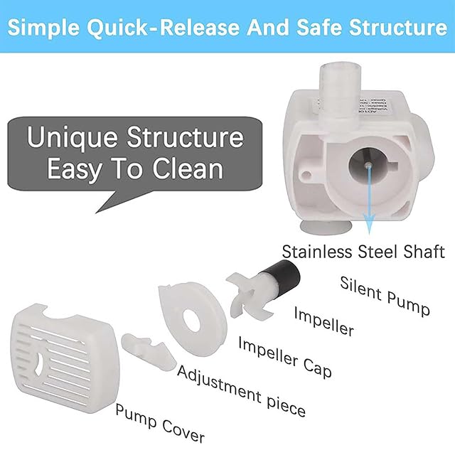 Foto 5 de 8 de Fuente Agua para Gatos, dispensador Agua silencioso para Mascotas, Accesorios para Fuentes Agua para Mascotas