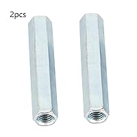 Vista 3 de Tuercas de varilla largas M8 x 66 Acoplamiento de acero al carbono Manguito hexagonal Tuerca de enfrentamiento de conexión Tornillo