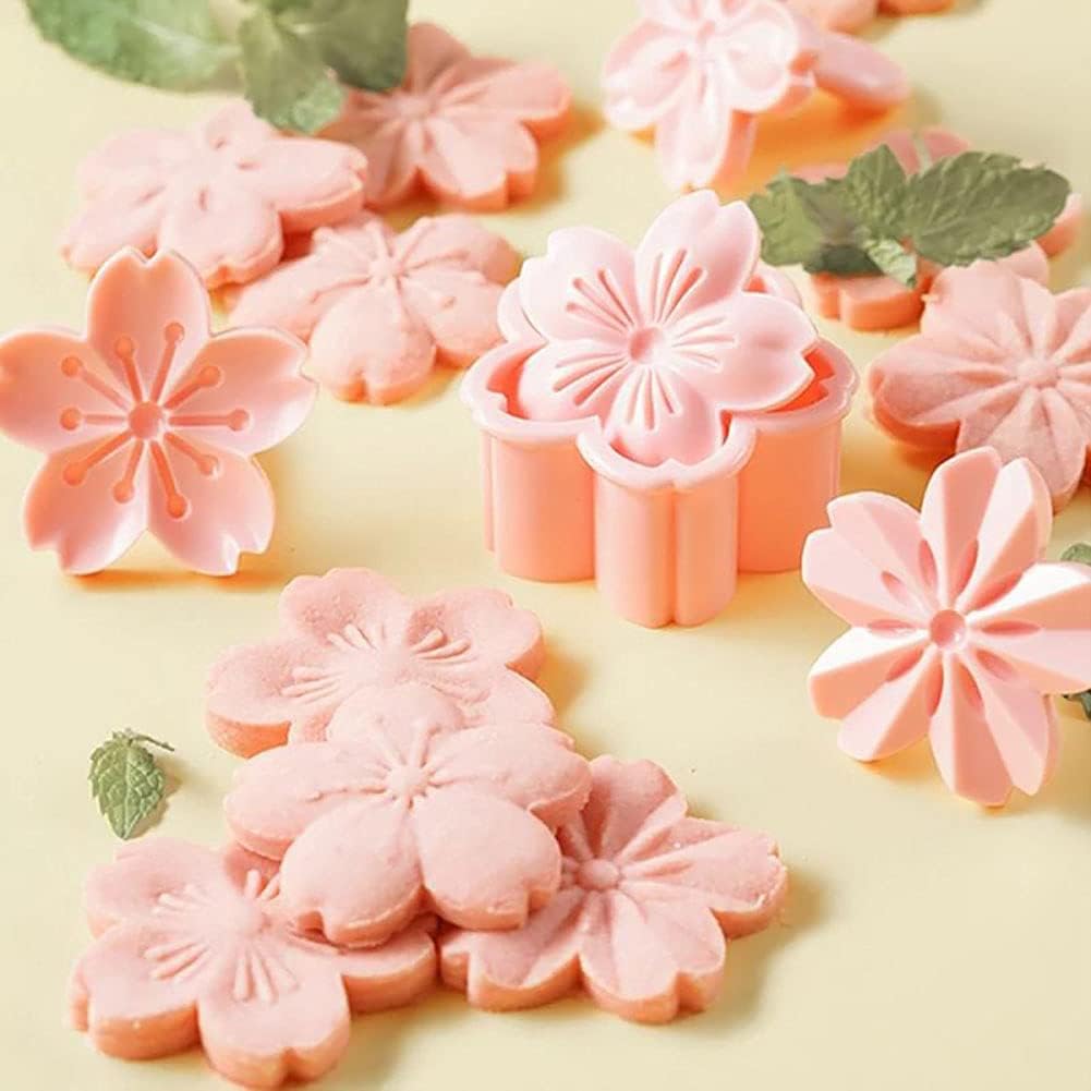 10 Pcs Cherry Blossom Cookie Cutters Mold Sakura Cookie Stamps for Biscuit and Pastry Accessories, Pink - Image 5
