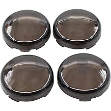 ApplianPar 4Pcs Front Rear Turn Signal Light Smoke Lens Lense Cover Cap for Harley-Davidson Sportster Street Glide Road King Softail
