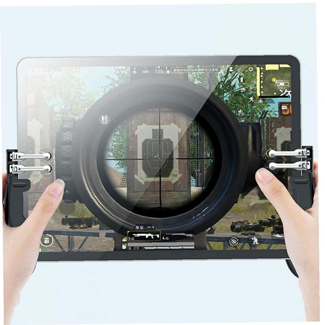 1Pair Móvil Joystick para PUBG Mobile Gamepad Seis Dedo PUBG Controlador Auxiliar Grip Tablet Juego Joystick Manija