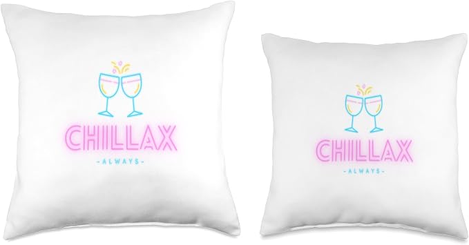 Chillax Always Throw Pillow, 16x16, Multicolor
