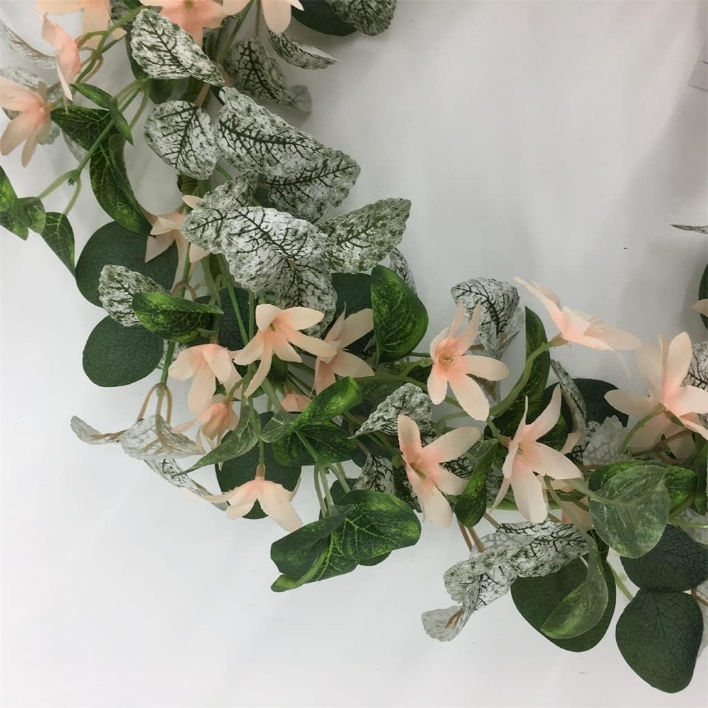 Spring Eucalyptus Leaf Wreath Winter Jasmine Door Decoration