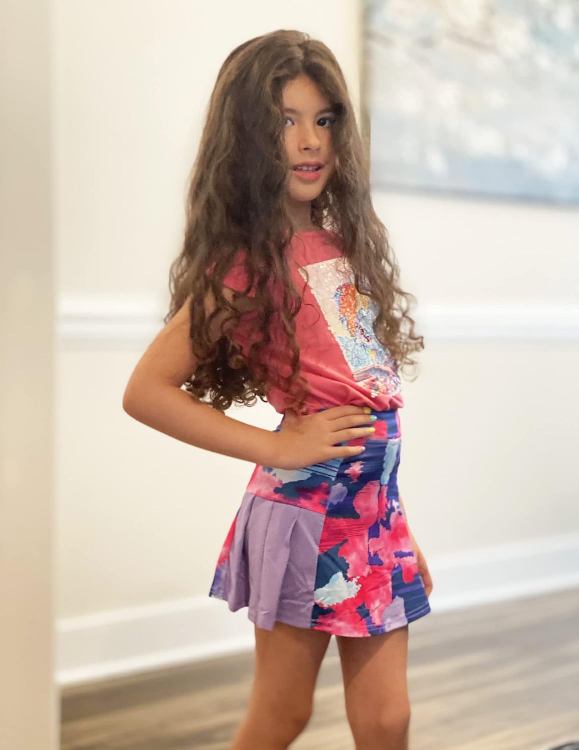 Arshiner Girl's Sport Skirts with Shorts Athletic Pleated Skort Colorful Performance Skorts: Clothing, Shoes & Jewelry