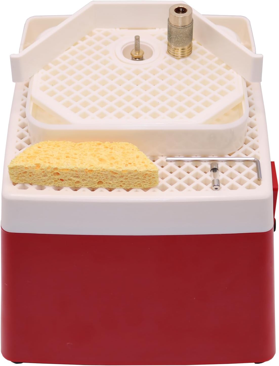 Stained Glass Grinder Machine 110V 65W,Stained Glass Making Tools Glass Diamond Ceramics Art Glass DIY Bench Grinder Tool Machine with 2PCS Grinder Bits 4200r/min