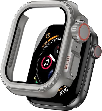 ELUTENG Metal Case for Apple Watch Durable Full-Coverage Stainless Steel Case Stylish and Aesthetic Compatible with Apple Watch Series 10 46mm