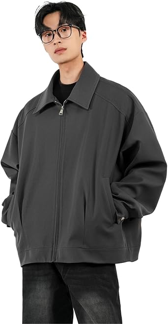 Mens Jacket Spring Autumn Lapel Korean Style Casual Youth Commute Coats For Men