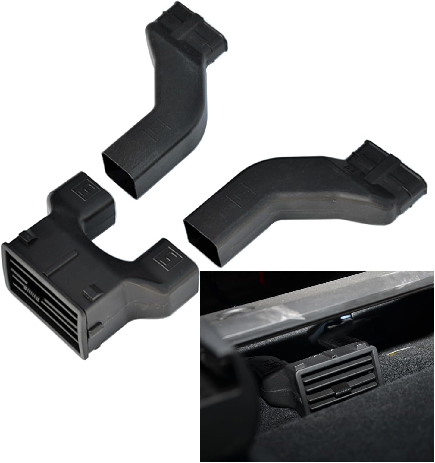 Car Air Vent Extension For Forester XV Outback BRZ, ABS Custom Fit, 3 Packs Back Seat Tubes Air Vent Blinds Extension, Fit For Accessories