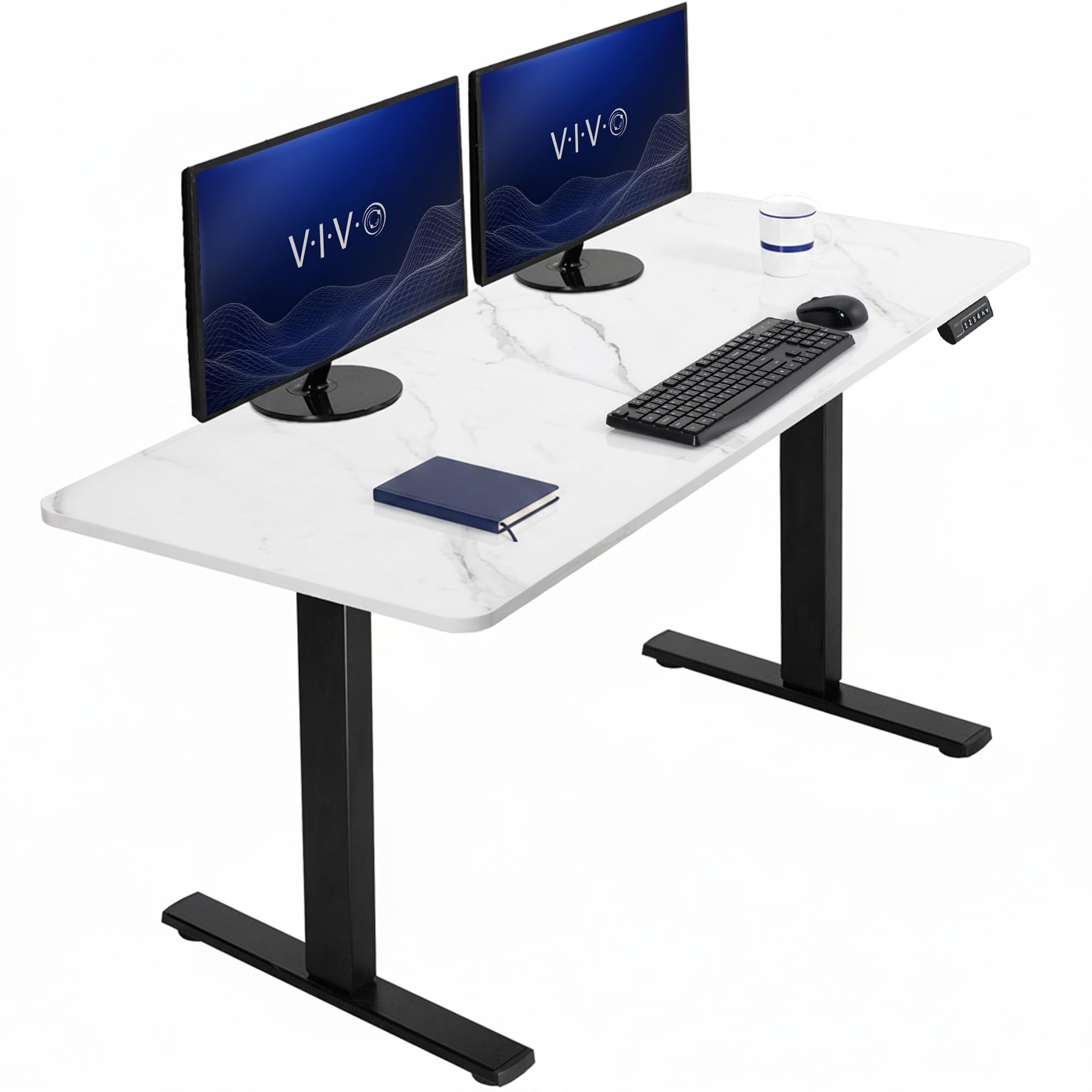 VIVO Marble Dry Erase 60 x 24 in Standing Desk, DESK-KIT-1B6WM