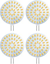 G4 LED Bulb 3W, Equivalent Halogen Bulb 30W, AC/DC 12V, 400LM, Daylight White 4000K, 48 x 2835 SMD, G4 Round LED Bulb for Cabinet Light, Recessed Lighting, 4 Pieces