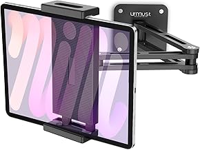 Urmust Tablet Wall Mount Holder for iPad, 360°Rotation Adjustable Tablet Stand Holder with Aluminum