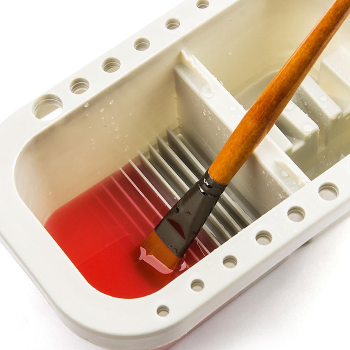 Multifunctional Paint Brush Cleaner for Art, Plastic White