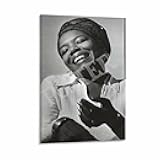 Generic Maya Angelou Famous Writer Feminist Poster Portrait Citation Wall Art Poster (1) Canvas Painting Posters And Prints Wall Art for Living Room Bedroom Decor 08x12inch(20x30cm) Frame-style