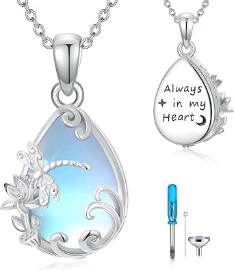 WINNICACA Urn Necklace 925 Sterling Silver Cremation Jewelry