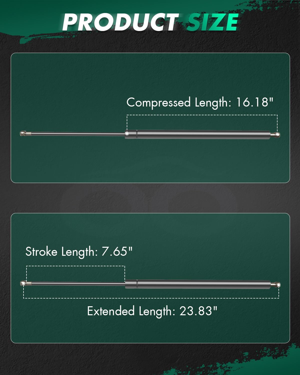 SCITOO Liftgate Struts fit for Jeep for Cherokee 1984-1994, Rear Lift Support Shocks for Jeep for Wagoneer 1984-1990 4782 PM3001 SG214002 23.83" 152Lbs