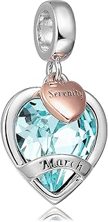 Birthstone Charms for Women Bracelets Birthday Bead Charms for Pandora Bracelets Valentines Day Jewelry Gifts for Women