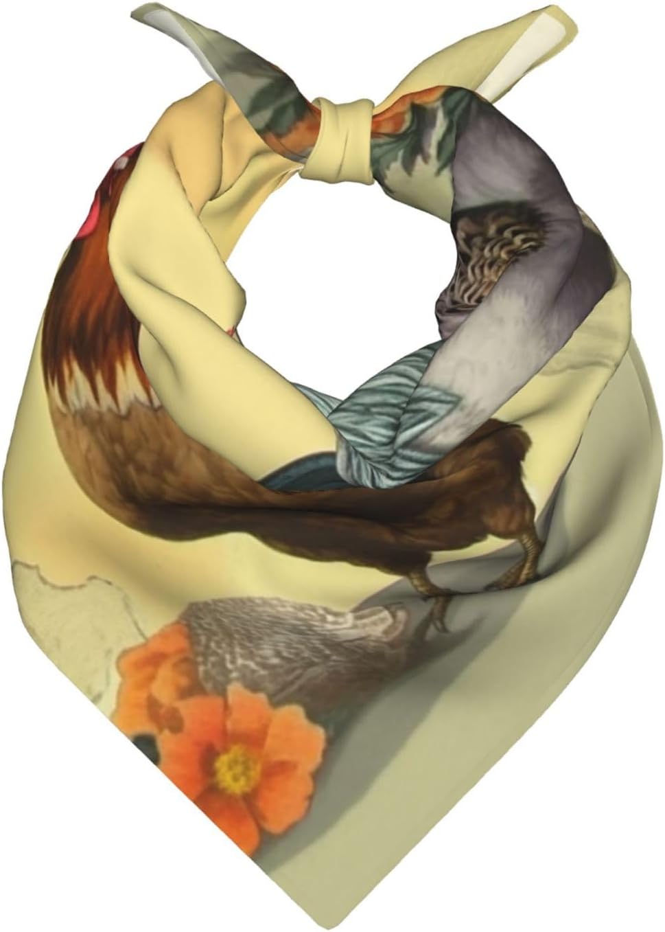 Cooling Bandanas for Men Women Square Hair Scarf 22" x 22" Novelty Headband Italian Chickens Neckerchief