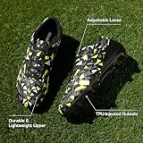 DREAM PAIRS Męskie korki piłkarskie dla dorosłych buty piłkarskie sznurowane mocne groud sportowe buty piłkarskie do treningu na świeżym powietrzu, Czarny/ciemnoszary, 40 EU
