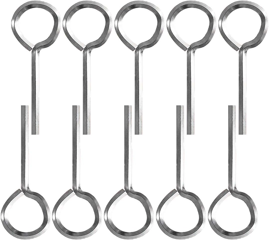 dstfuy 1/8 inch hex key ring, key ring style dog key set, Allen key for push rods, door panic rods, hexagon socket (10 pieces)