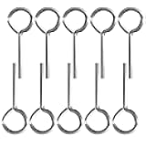 QOFOWIN 1/8” Standard Hex Dogging Key with Full Loop, Allen Wrench Door Key for Push Bar Panic Exit Devices, Solid Metal - 10 Packs (1/8, silver)