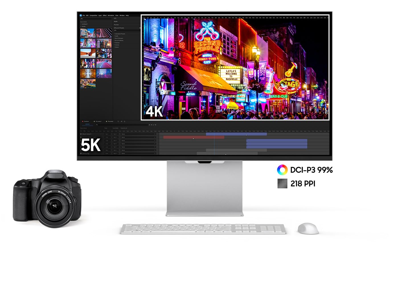 Samsung Écran PC ViewFinity - S90PC 27", 5K Résolution 5120 x 2880, Dalle IPS , Smart TV, Traitement Anti-reflet+, HDR10,600cd/m2, Smart, Pied Ajustable, Enceintes, USB-C, USB-C, Webcam + Télécommande
