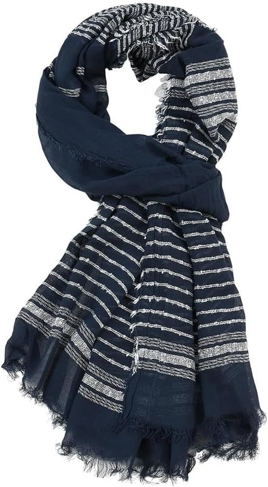Men's Lightweight Striped Scarf British Style Warm Versatile for Winter Casual Wear