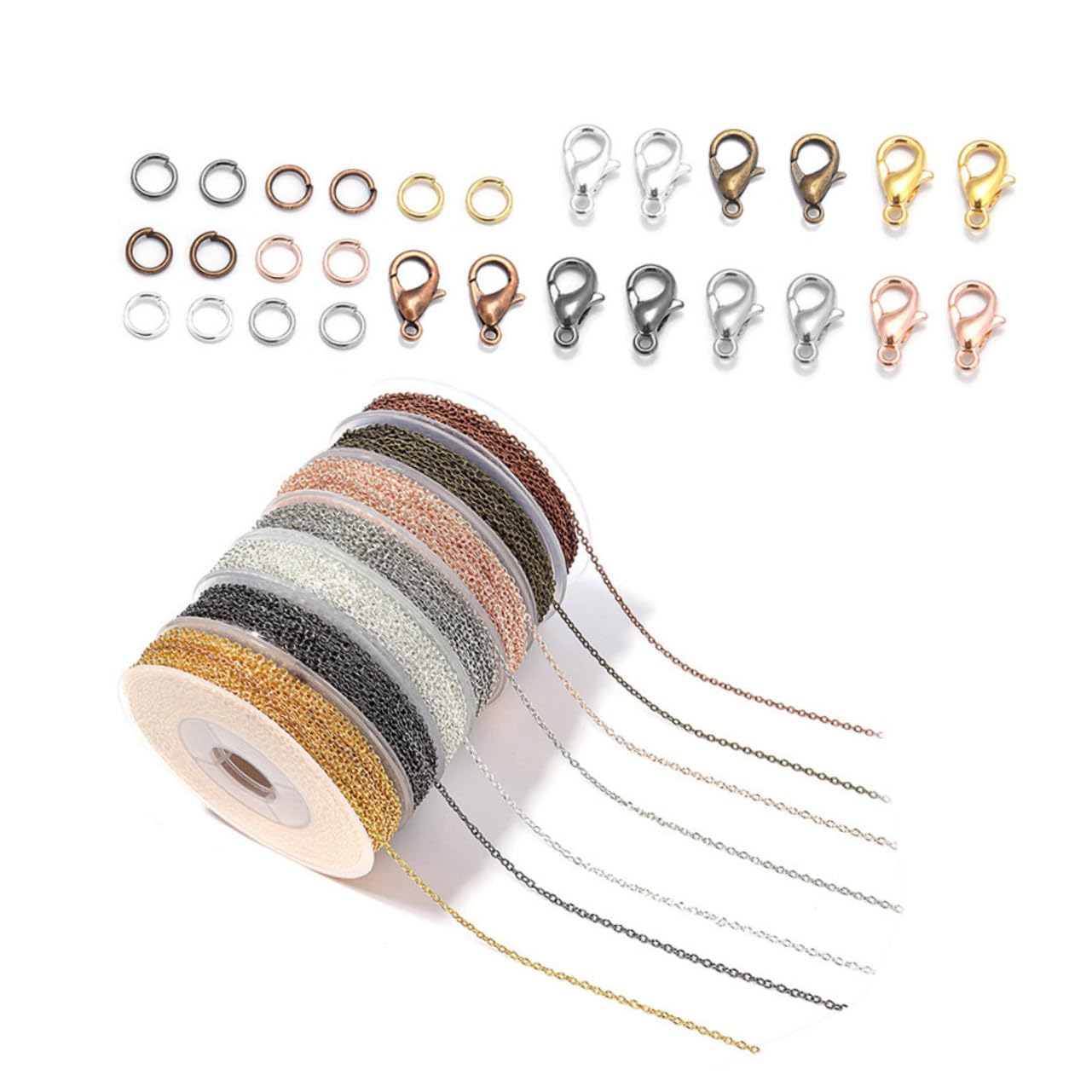 Chaîne pour bijoux soi-même Gatuida avec fermoirs mousquetons pour colliers