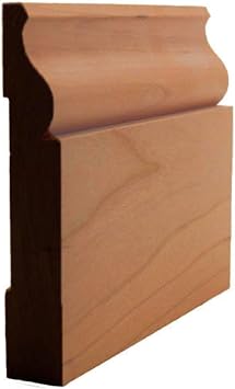 EWBB11 Colonial Baseboard 4" Tall x 11/16" Moulding. Unfinished, Cherry, 42"