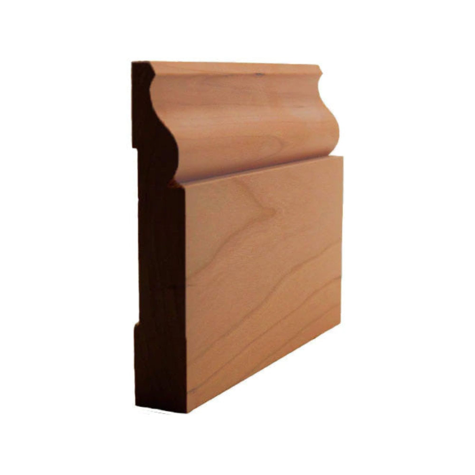 EWBB11 Kolonialna listwa przypodłogowa 10 cm wysokości x 1,7 cm formowanie. Niedokończona, mahoń Sapele, 239 cm