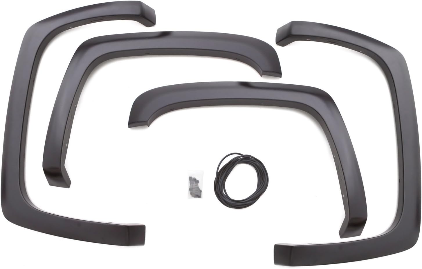 Lund SX103S Elite Series Black Sport Style Standard Front and Rear Fender Flare - 4 Piece