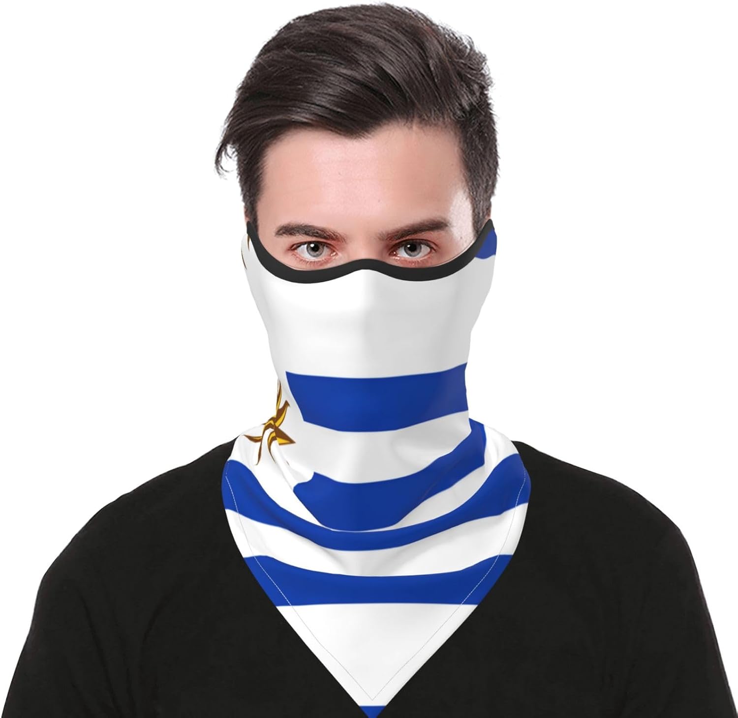 Protection Neck Gaiter Face Cover Flag of Uruguay Balaclava Scarf Mask, Windproof Breathable Sun Shield for Men Women, Skiing Hiking Cycling Outdoor Sports